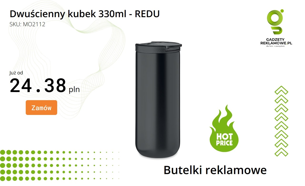 Dwuścienny kubek 330 ml REDU