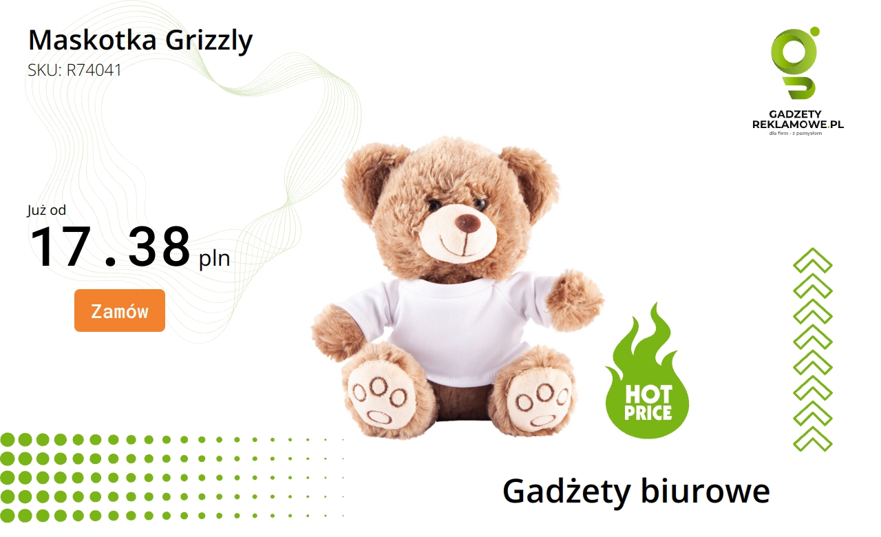 Maskotka Grizzly urocza pluszowa zabawka