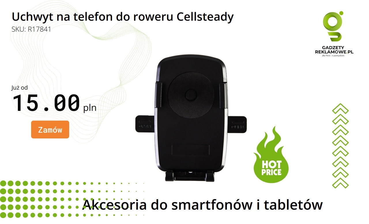 Uchwyt Cellsteady na telefon montowany do roweru