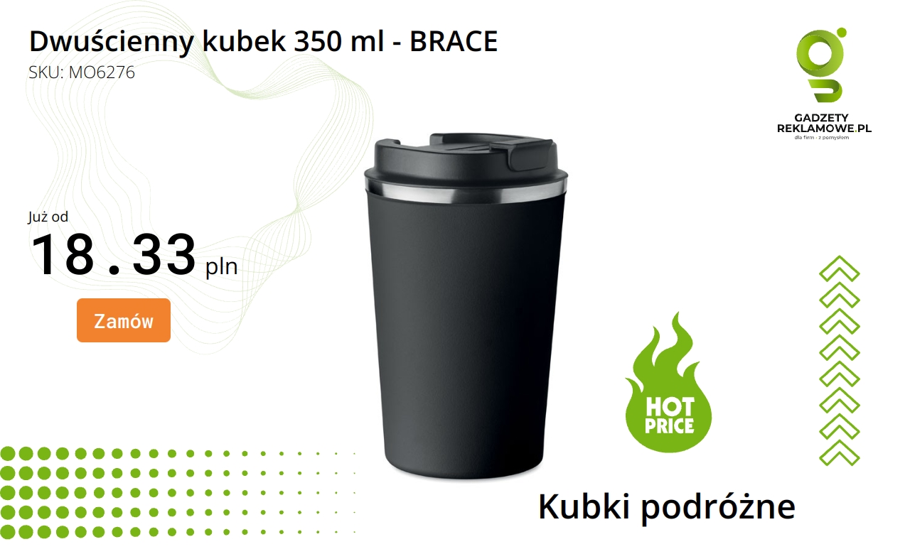 Dwuścienny kubek 350 ml BRACE